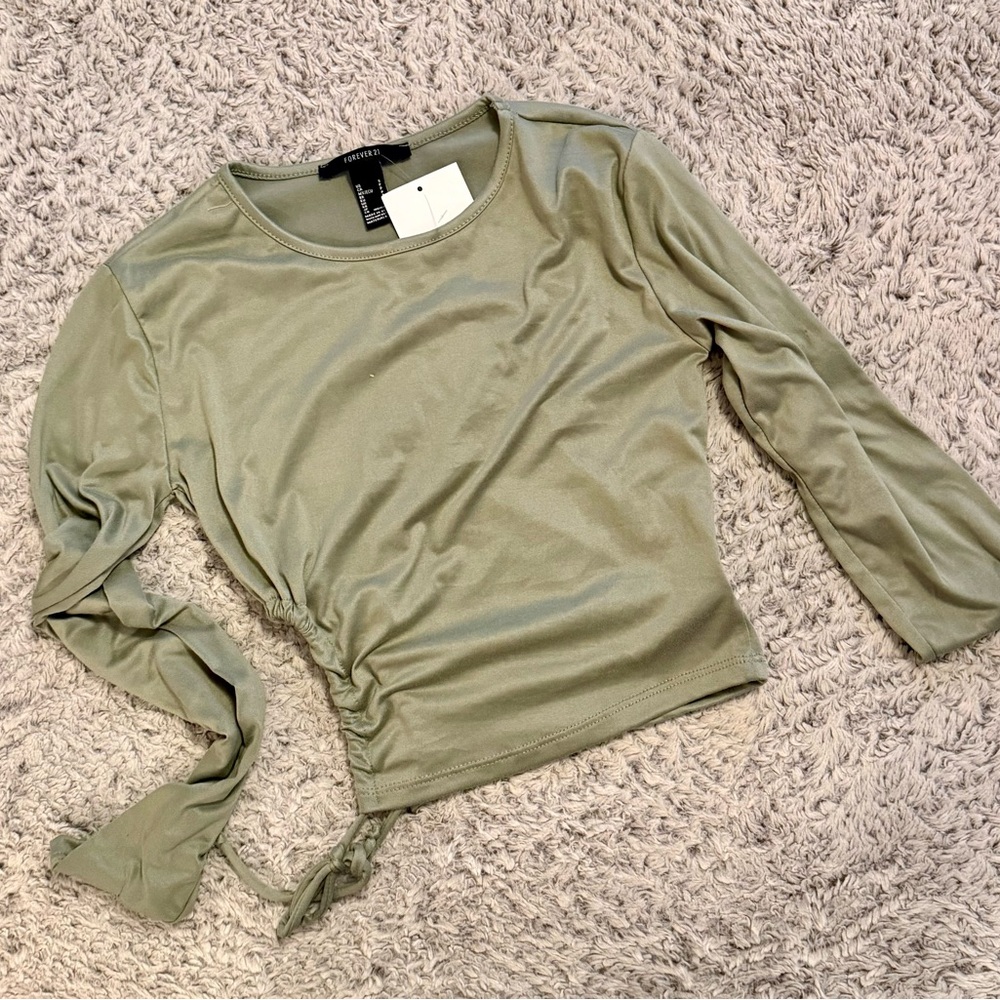Forever 21 Sage Long Sleeve Top